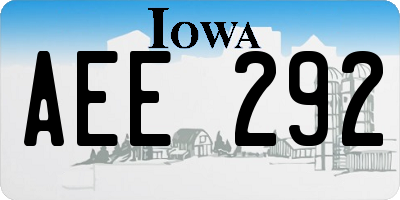 IA license plate AEE292