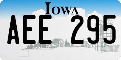 IA license plate AEE295