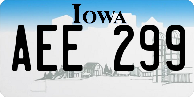 IA license plate AEE299