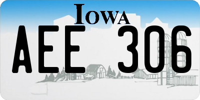 IA license plate AEE306