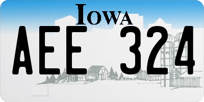 IA license plate AEE324