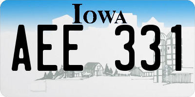 IA license plate AEE331