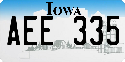 IA license plate AEE335