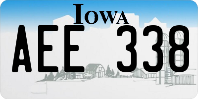 IA license plate AEE338