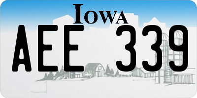 IA license plate AEE339