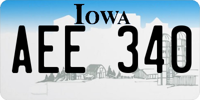 IA license plate AEE340
