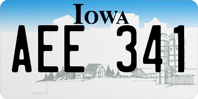 IA license plate AEE341