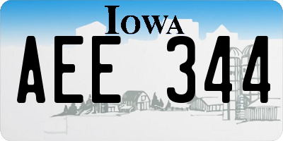 IA license plate AEE344