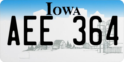 IA license plate AEE364
