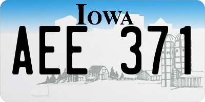 IA license plate AEE371