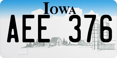 IA license plate AEE376