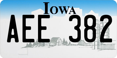 IA license plate AEE382
