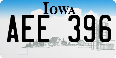 IA license plate AEE396