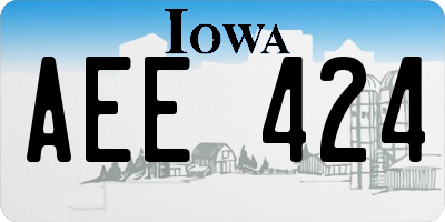 IA license plate AEE424