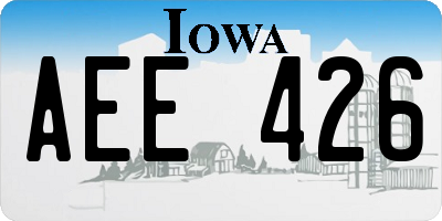 IA license plate AEE426