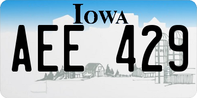 IA license plate AEE429