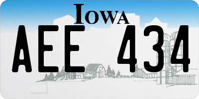IA license plate AEE434