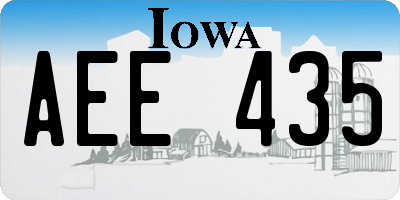 IA license plate AEE435