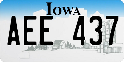 IA license plate AEE437