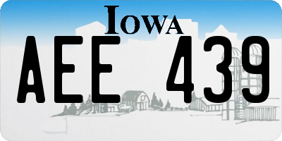 IA license plate AEE439
