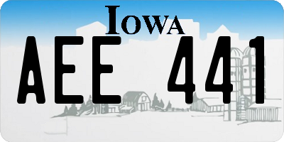 IA license plate AEE441