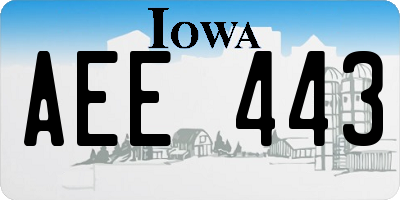 IA license plate AEE443