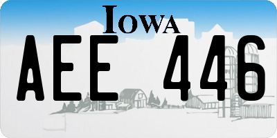 IA license plate AEE446