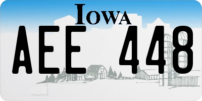 IA license plate AEE448