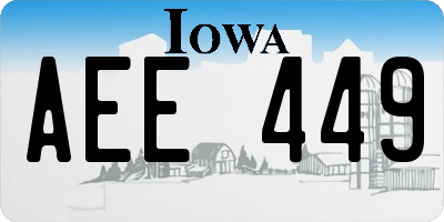 IA license plate AEE449
