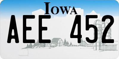 IA license plate AEE452