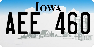 IA license plate AEE460
