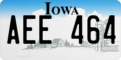 IA license plate AEE464