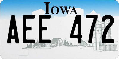 IA license plate AEE472