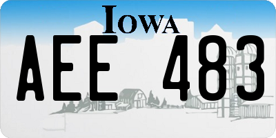 IA license plate AEE483