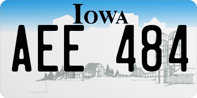 IA license plate AEE484