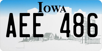 IA license plate AEE486