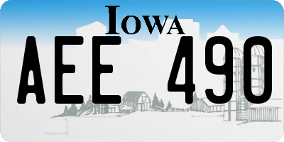 IA license plate AEE490