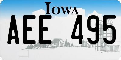 IA license plate AEE495