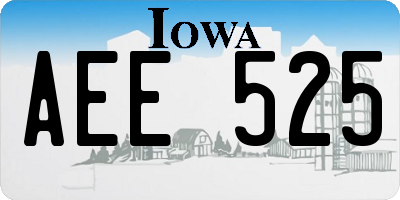 IA license plate AEE525