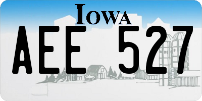 IA license plate AEE527