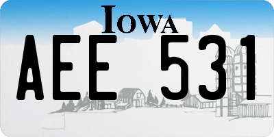 IA license plate AEE531