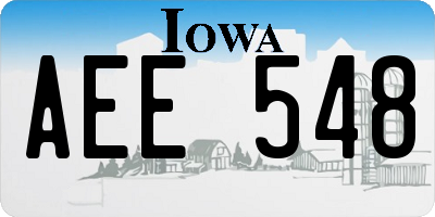 IA license plate AEE548