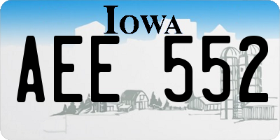 IA license plate AEE552