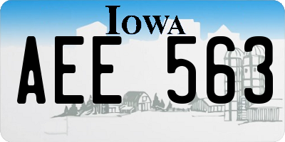 IA license plate AEE563