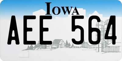 IA license plate AEE564