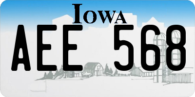 IA license plate AEE568
