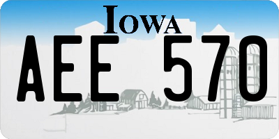 IA license plate AEE570