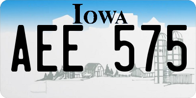 IA license plate AEE575