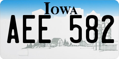 IA license plate AEE582