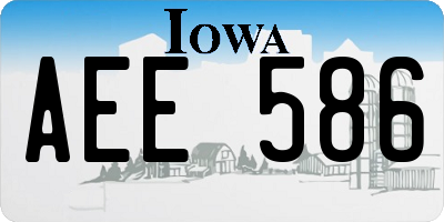 IA license plate AEE586